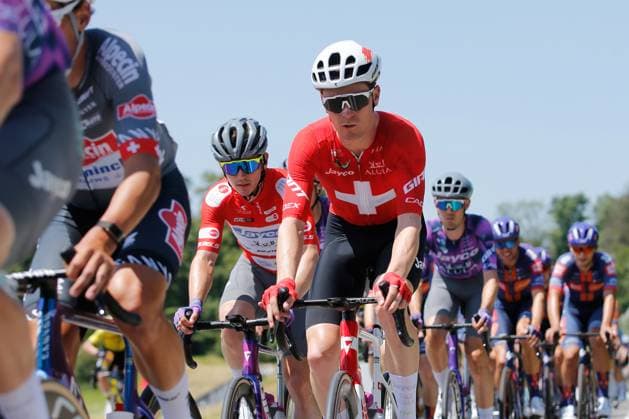TDS 3 stage Mauro Schmid SUI Team Jayco Alula 16 06 2025 Endingen, SWITZERLAND, Tour de Suisse 3 stage Aarau Heiden Mauro Schmid SUI Team Jayco Alula