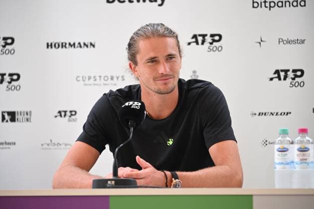 Alexander ZVEREV GER portrait, portrait, portrait, cropped single image, single subject, at the press conference, Tennis Terra Wortmann Open 2025 on 17 06 2025 in the OWL Arena Halle Westfalen, Germany
