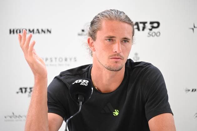 Alexander ZVEREV GER portrait, portrait, portrait, cropped single image, single subject, at the press conference, Tennis Terra Wortmann Open 2025 on 17 06 2025 in the OWL Arena Halle Westfalen, Germany