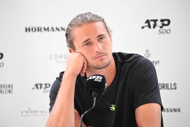 Alexander ZVEREV GER portrait, portrait, portrait, cropped single image, single subject, at the press conference, Tennis Terra Wortmann Open 2025 on 17 06 2025 in the OWL Arena Halle Westfalen, Germany