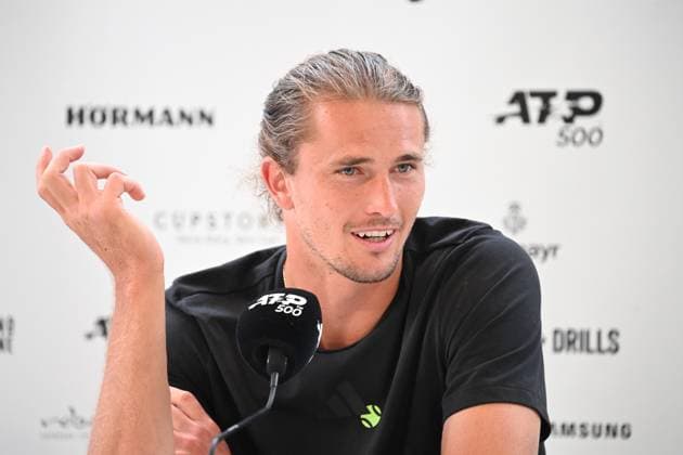 Alexander ZVEREV GER portrait, portrait, portrait, cropped single image, single subject, at the press conference, Tennis Terra Wortmann Open 2025 on 17 06 2025 in the OWL Arena Halle Westfalen, Germany