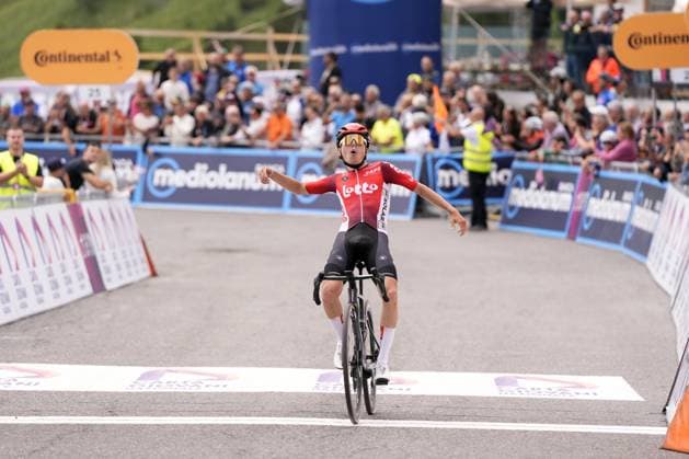 WIDAR Jarno ( LOTTO DEVELOPMENT TEAM) Winner stage during the stage 3 of the Giro Next Gen 2025, Albese con Cassano (Co) -Passo Maniva (Bs), 143 km, Italy - Tuesday, June 17, 2025. - cycling.  Copyright: xFabioxFerrarix LaPressex