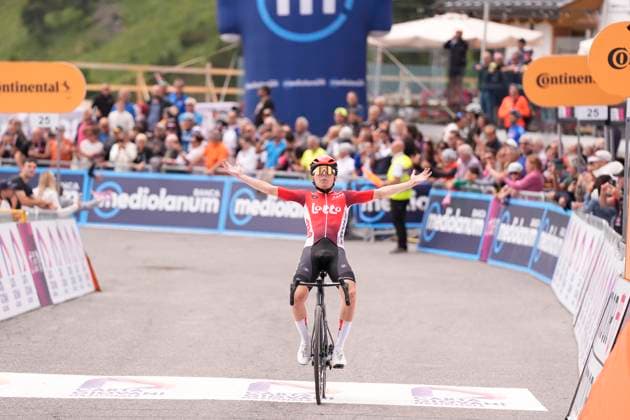WIDAR Jarno ( LOTTO DEVELOPMENT TEAM) Winner stage during the stage 3 of the Giro Next Gen 2025, Albese con Cassano (Co) -Passo Maniva (Bs), 143 km, Italy - Tuesday, June 17, 2025. - cycling.  Copyright: xFabioxFerrarix LaPressex