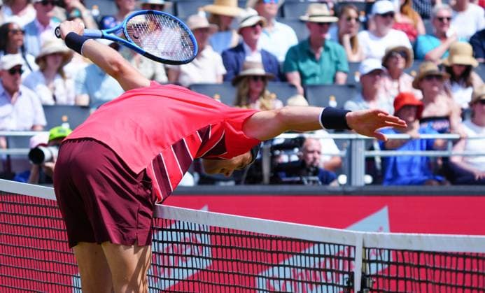 Jack Draper in first round action Queen s Club Championships, Day 9, Queen s Club, West Kensington, London, UK - 17 Jun 2025  Copyright: xJavierxGarcia Shutterstockx 15360763j