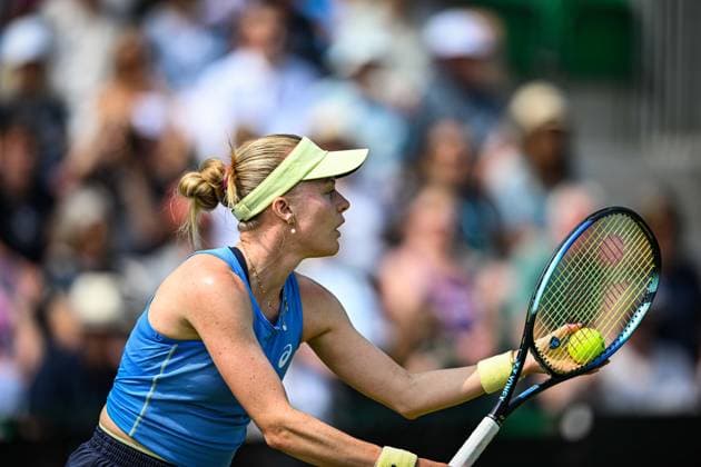 17th June 2025; Lexus Nottingham Tennis Centre, Nottingham, England; Lexus Nottingham Open, Day 2, Day two; Harriet Dart (GBR) world No 121 serves to Francesca Jones (gbr)  ActionPlus12801930 GodfreyxPitt