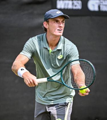 17th June 2025; Lexus Nottingham Tennis Centre, Nottingham, England; Lexus Nottingham Open, Day 2, Day two; Tristan Schoolkate (AUS) world No 106 serves against Alexander Blockx (BEL)  ActionPlus12801978 GodfreyxPitt