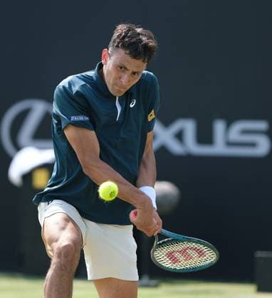 Nottingham Tennis Centre Nottingham, England - Emilio Nava during the match with Jack Pinnington Jones in the Lexus Nottingham Tennis Open, day 3, June 17th 2025. (Paul Bonser SPP) Copyright: xPaulxBonser SPPx spp-en-PaBo-Lexus Nottingham Open 6065