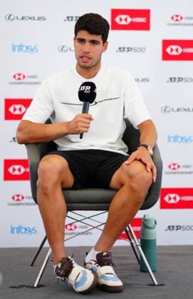 Carlos Alcaraz during his post match press conference, PK, Pressekonferenz Queen s Club Championships, Day 9, Queen s Club, West Kensington, London, UK - 17 Jun 2025  Copyright: xJavierxGarcia Shutterstockx 15360763bl
