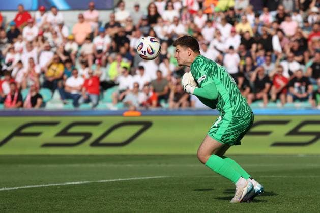 ZYLINA 17.06.2025 MECZ GRUPA C MISTRZOSTWA EUROPY U-21 W PILCE NOZNEJ 2025: FRANCJA - POLSKA --- 2025 UEFA EUROPEAN UNDER-21 CHAMPIONSHIP MATCH IN ZILINA: FRANCE - POLAND KACPER TRELOWSKI FOT. PIOTR KUCZA FOTOPYK NEWSPIX.PL --- newspix.pl POLAND OUT! 