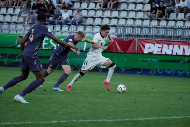 UEFA European Under-19 Championship 2025 Group B: Germany vs. England Said El Mala of Germany National Under-19 Football Team in action during the UEFA European Under-19 Championship 2025 Group B: Germany vs. England on 17 June 2025, at Arcul de Triumf Stadium, in Bucharest, Romania Bucharest Arcul de Triumf Stadium Romania Copyright: xAlexandraxFechetex _ADR225501