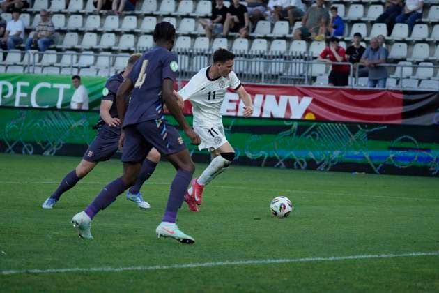 UEFA European Under-19 Championship 2025 Group B: Germany vs. England Said El Mala of Germany National Under-19 Football Team in action during the UEFA European Under-19 Championship 2025 Group B: Germany vs. England on 17 June 2025, at Arcul de Triumf Stadium, in Bucharest, Romania Bucharest Arcul de Triumf Stadium Romania Copyright: xAlexandraxFechetex _ADR226201