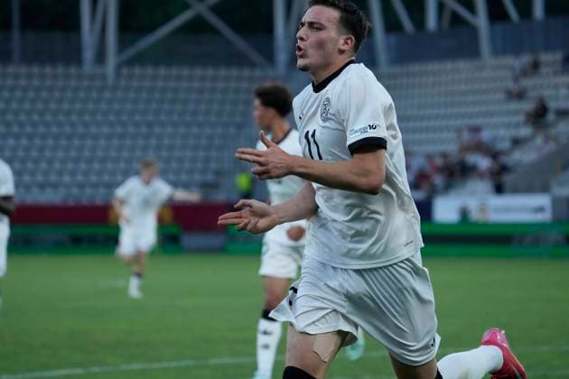 UEFA European Under-19 Championship 2025 Group B: Germany vs. England Said El Mala of Germany National Under-19 Football Team scores and celebrates during the UEFA European Under-19 Championship 2025 Group B: Germany vs. England on 17 June 2025, at Arcul de Triumf Stadium, in Bucharest, Romania Bucharest Arcul de Triumf Stadium Romania Copyright: xAlexandraxFechetex _ADR232401