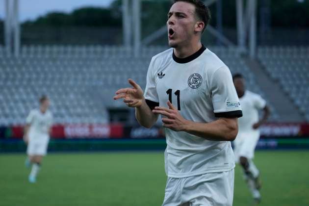 UEFA European Under-19 Championship 2025 Group B: Germany vs. England Said El Mala of Germany National Under-19 Football Team scores and celebrates during the UEFA European Under-19 Championship 2025 Group B: Germany vs. England on 17 June 2025, at Arcul de Triumf Stadium, in Bucharest, Romania Bucharest Arcul de Triumf Stadium Romania Copyright: xAlexandraxFechetex _ADR233601