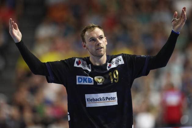 15 06 2025, xtgx, Handball, EHF Champions League Final, Füchse Berlin SC Magdeburg v l Mathias Gidsel Berlin, 19 Jubel, Torjubel, jubelt ueber das Tor, celebrate the goal, celebration Koeln