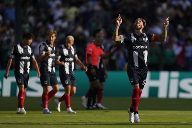 CF Monterrey v FC Internazionale Milano: Group E - FIFA Club World Cup 2025 PASADENA, CALIFORNIA - JUNE 17: Sergio Ramos centre-back of Monterrey and Spain celebrates after scoring his sides first goal during the FIFA Club World Cup 2025 group E match between CF Monterrey and FC Internazionale Milano at Rose Bowl Stadium on June 17, 2025 in Pasadena, California. Jose Hernandez Anadolu California United States. Editorial use only. Please get in touch for any other usage.  Copyright: x2025xAnadoluxJosexHernandezx