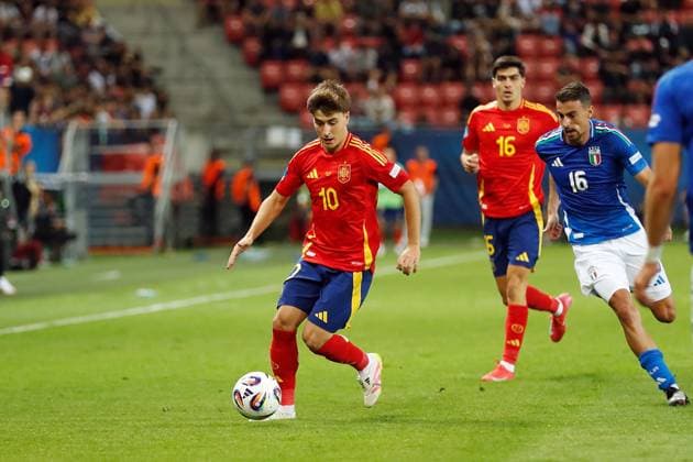Pablo Torre (ESP), JUNE 17, 2025 - Football Soccer : UEFA European Under-21 Championship 2025 Slovakia group stage match between Uuder-21 Spain 1-1 Uuder-21 Italy at the Anton Malatinsky Stadium, Trnava, Slovakia. Noxthirdxpartyxsales  (295229284)