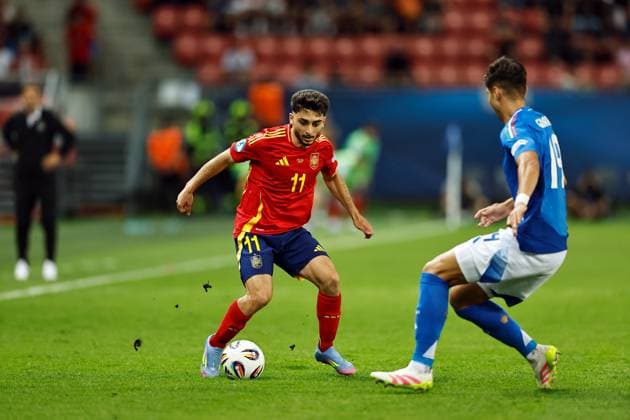 Raul Moro (ESP), JUNE 17, 2025 - Football Soccer : UEFA European Under-21 Championship 2025 Slovakia group stage match between Uuder-21 Spain 1-1 Uuder-21 Italy at the Anton Malatinsky Stadium, Trnava, Slovakia. Noxthirdxpartyxsales  (295229312)