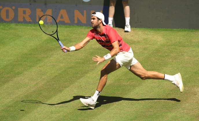 photo Karen KHACHANOV Tennis Tournament Terra Wortmann Cup at Gerry Weber Sportpark OWL Arena in Halle Westfalen on Wed 18 06 2025