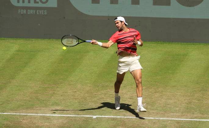 photo Karen KHACHANOV Tennis Tournament Terra Wortmann Cup at Gerry Weber Sportpark OWL Arena in Halle Westfalen on Wed 18 06 2025