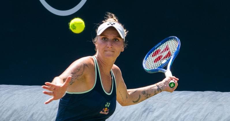 18 06 2025, WTA 500, Tennis, Women, Berlin Tennis Open by Hylo 2025, Berlin, Doubles, 2nd round, Caroline Dolehide USA Sofia Kenin USA Katerina Siniakova Czech Republic Marketa Vondrousova Czech Republic Marketa Vondrousova Czech Republic Berlin Steffi Graf Stadion Berlin Germany