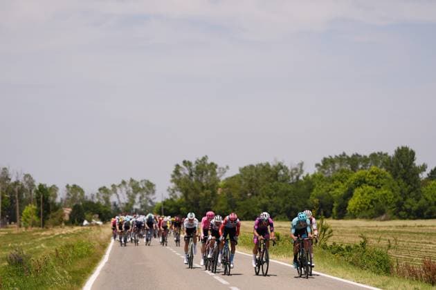 The pack rides during the stage 4 of the Giro Next Gen 2025, Manerbio (Bs) Salsomaggiore Terme (Pr), 148 km , Italy - Wednesday, June 18, 2025. - cycling.  Copyright: xFabioxFerrari LaPressex