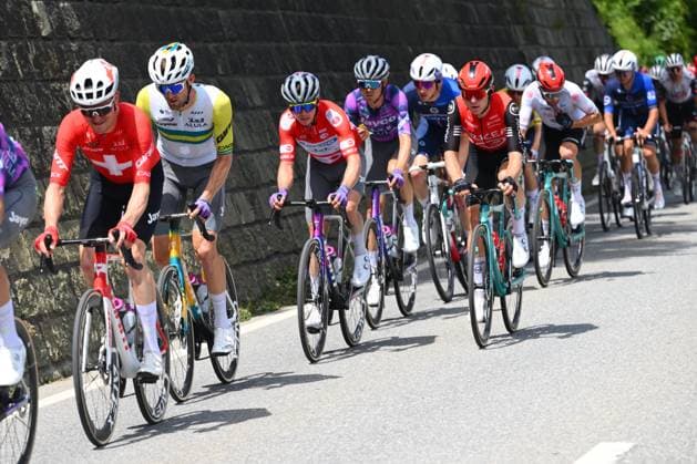 Tour de Suisse 2025 Stage 4 PIURO VALCHIAVENNA, ITALY - JUNE 18 : O Connor Ben (AUS) of Team Jayco AlUla during stage 4 of the 88th edition of Tour de Suisse an UCI World Tour 2.UWT cycling road race stage for Men Elite of 193.2 km with start in Heiden and finish in Piuro Valchiavenna on June 18, 2025 in Piuro Valchiavenna, Italy, 18 06 2025 ( Motordriver Kenny Verfaillie - Piuro Valchiavenna Italy  Copyright: xVincentxKalutx