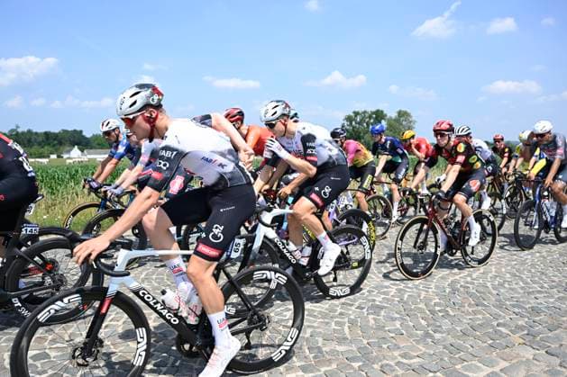 Baloise Belgium Tour 2025 Stage 1 KNOKKE-HEIST, BELGIUM - JUNE 18 : Staes Gibbe (BEL) of UAE Team Emirates during stage 1 of the 94th edition of Baloise Tour of Belgium an UCI ProSeries 2.Pro cycling road race stage for Men Elite of 198 km with start in Merelbeke-Melle and finish in Knokke-Heist on June 18, 2025 in Knokke-Heist, Belgium, 18 06 2025 ( Motordriver Guy De Vuyst - Knokke-Heist Belgium  Copyright: xJanxDexMeuleneirx