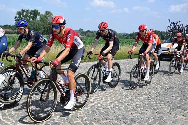 Baloise Belgium Tour 2025 Stage 1 KNOKKE-HEIST, BELGIUM - JUNE 18 : Segaert Alec (BEL) of Lotto during stage 1 of the 94th edition of Baloise Tour of Belgium an UCI ProSeries 2.Pro cycling road race stage for Men Elite of 198 km with start in Merelbeke-Melle and finish in Knokke-Heist on June 18, 2025 in Knokke-Heist, Belgium, 18 06 2025 ( Motordriver Guy De Vuyst - Knokke-Heist Belgium  Copyright: xJanxDexMeuleneirx