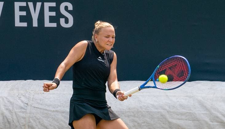 18 06 2025, WTA 500, Tennis, Women, Berlin Tennis Open by Hylo 2025, Berlin, Doubles, 2nd round, Mirra Andreeva Russia Diana Shnaider Russia Timea Babos Hungary Luisa Stefani Brazil Diana Shnaider Russia Berlin Steffi Graf Stadium Berlin Germany
