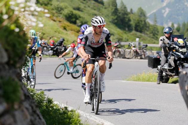 TDS 4th stage Almeida Goncalves POR Team UAE Emirates 18 06 2025 Spluegenpass, SWITZERLAND, Tour de Suisse 4th stage Heiden Piuro Almeida Goncalves POR Team UAE Emirates at Spluegenpass