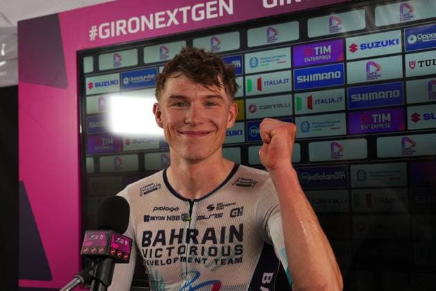 DUNWOODY Seth ( BAHRAIN VICTORIOUS DEVELOPMENT TEAM) Winner stage during the stage 4 of the Giro Next Gen 2025, Manerbio (Bs) Salsomaggiore Terme (Pr), 148 km , Italy - Wednesday, June 18, 2025. - cycling.  Copyright: xGianxMattiaxD Albertox LaPressex