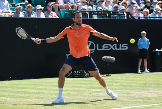 Nottingham Tennis Centre Nottingham, England - Marin Cilic during the match with Lloyd Harris in the Lexus Nottingham Tennis Open, day 4, June 18th 2025. (Paul Bonser SPP) Copyright: xPaulxBonser SPPx spp-en-PaBo-Lexus Nottingham Open 3755