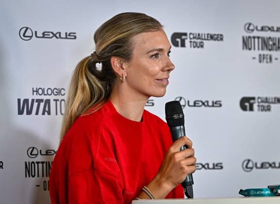 17th June 2025; Lexus Nottingham Tennis Centre, Nottingham, England; Lexus Nottingham Open, Day 2; Katie Boulter (GBR) talks to the media about her concerns regarding online trolling on social media  ActionPlus12802181 GodfreyxPitt