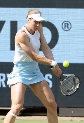 Liudmila Samsonova RUS at the Steffi Graf Stadium Sport HYLO Berlin Tennis Open Women on grass 18 06 2025