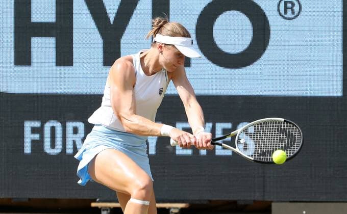 Liudmila Samsonova RUS at the Steffi Graf Stadium Sport HYLO Berlin Tennis Open Women on grass 18 06 2025
