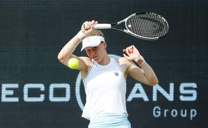 Liudmila Samsonova RUS at the Steffi Graf Stadium Sport HYLO Berlin Tennis Open Women on grass 18 06 2025