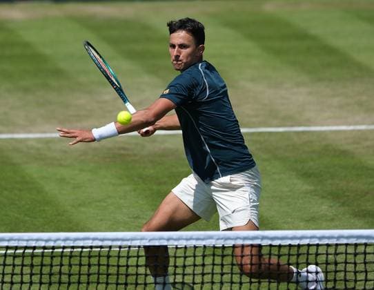 Nottingham Tennis Centre Nottingham, England - Emilio Nava during the match with Ryan Peniston in the Lexus Nottingham Tennis Open, day 4, June 18th 2025. (Paul Bonser SPP) Copyright: xPaulxBonser SPPx spp-en-PaBo-Lexus Nottingham Open 3800