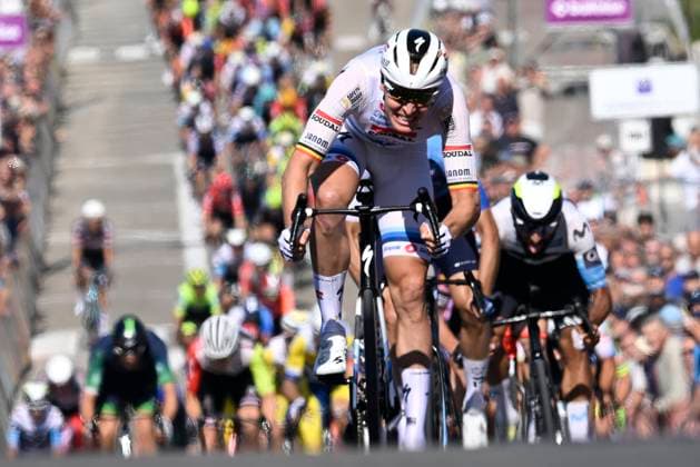 Baloise Belgium Tour 2025 Stage 1 KNOKKE-HEIST, BELGIUM - JUNE 18 : Merlier Tim (BEL) of Soudal - Quick Step during the stage 1 of the 94th edition of Baloise Tour of Belgium an UCI ProSeries 2.Pro cycling road race stage for Men Elite of 198 km with start in Merelbeke-Melle and finish in Knokke-Heist on June 18, 2025 in Knokke-Heist, Belgium, 18 06 2025 ( Motordriver Guy De Vuyst - Knokke-Heist Belgium  Copyright: xJanxDexMeuleneirx