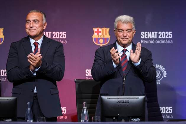 Sport Themen der Woche KW25 Sport Bilder des Tages June 18, 2025, Barcelona, Barcelona, Spain: Joan Laporta, President of FC Barcelona, Barca during the Ordinary Meeting Senat 2025 of the FC Barcelona in Auditori 1899 on June 18, 2025 in Barcelona, Spain. Barcelona Spain - ZUMAa181 20250618_zaa_a181_037 Copyright: xJavierxBorregox