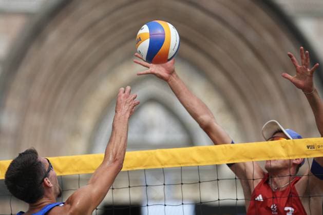Gianluca Dal Corso in action at CEV Beach Volley Nations Cup 2025 Preliminary Phase in Messina during Beach Nations Cup 2025 - Preliminary Phase, Beach Volley match in Messina, Italy, June 18 2025  Copyright: xMassimilianoxCarnabuci IPAxSportx xipa-agency.netx xx IPA_59212725 IPA_Agency_IPA59212725
