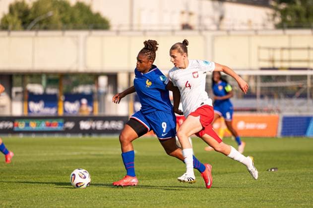 MIELEC 18.06.2025 MECZ GRUPA A MISTRZOSTWA EUROPY KOBIET U19 W PILCE NOZNEJ 2025: POLSKA - FRANCJA 2025 UEFA EUROPEAN WOMEN™S UNDER-19 CHAMPIONSHIP MATCH: POLAND - FRANCE LIANA JOSEPH MAGDA PIEKARSKA FOT. MICHAL TRZPIS 400MM.PL NEWSPIX.PL --- newspix.pl 