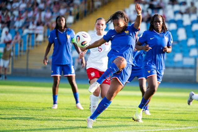 MIELEC 18.06.2025 MECZ GRUPA A MISTRZOSTWA EUROPY KOBIET U19 W PILCE NOZNEJ 2025: POLSKA - FRANCJA 2025 UEFA EUROPEAN WOMEN™S UNDER-19 CHAMPIONSHIP MATCH: POLAND - FRANCE JULIE SWIEROT GOL BRAMKA RADOSC CIESZYNKA FOT. MICHAL TRZPIS 400MM.PL NEWSPIX.PL --- newspix.pl 