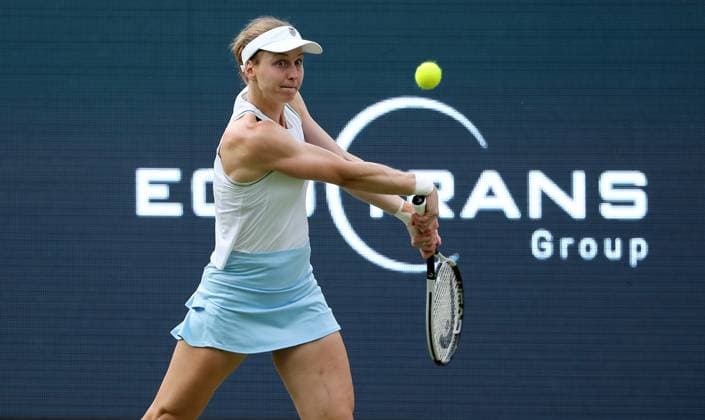 Liudmila Samsonova RUS at the Steffi Graf Stadium Sport HYLO Berlin Tennis Open Women on grass 18 06 2025