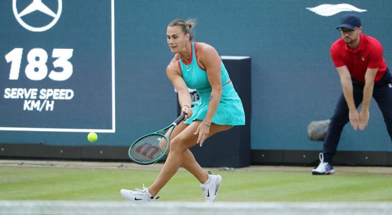 Aryna Sabalenka BLR vs Rebeka Masarova SUI at the Steffi Graf Stadium Sport HYLO Berlin Tennis Open Women on grass 18 06 2025