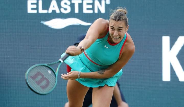 Aryna Sabalenka BLR vs Rebeka Masarova SUI at the Steffi Graf Stadium Sport HYLO Berlin Tennis Open Women on grass 18 06 2025
