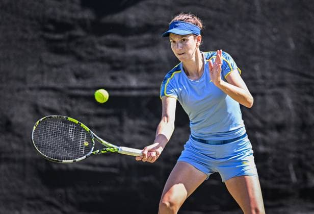 18th June 2025; Lexus Nottingham Tennis Centre, Nottingham, England; Lexus Nottingham Open, Day 3; Anna Danilina (KAZ) world No 9 hits a forehand return in the second round match with her partner Ena Shibahara (JPN) world No 59 against Isabelle Haverlag (NED) world No 97 and Maia Lumsden (GBR) world No 70  ActionPlus12802372 GodfreyxPitt