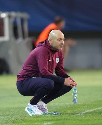 England Under 21 manager Lee Carsley England U21, U 21 v Germany U21, UEFA Under 21 European Championship, EM, Europameisterschaft 2025, Group B, Football, Nitra Stadium, Nitra, Slovakia - 18 Jun 2025 EDITORIAL USE ONLY No use with unauthorised audio, video, data, fixture lists, club league logos or live services. Online in-match use limited to 120 images, no video emulation. No use in betting, games or single club league player publications. Copyright: xNikolaxKrstic Shutterstockx 15363358aq