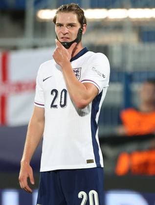 Alex Scott of England Under 21 shows a look of dejection England U21, U 21 v Germany U21, UEFA Under 21 European Championship, EM, Europameisterschaft 2025, Group B, Football, Nitra Stadium, Nitra, Slovakia - 18 Jun 2025 EDITORIAL USE ONLY No use with unauthorised audio, video, data, fixture lists, club league logos or live services. Online in-match use limited to 120 images, no video emulation. No use in betting, games or single club league player publications. Copyright: xNikolaxKrstic Shutterstockx 15363358ay