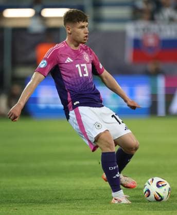 Lukas Ullrich of Germany Under 21 England U21, U 21 v Germany U21, UEFA Under 21 European Championship, EM, Europameisterschaft 2025, Group B, Football, Nitra Stadium, Nitra, Slovakia - 18 Jun 2025 EDITORIAL USE ONLY No use with unauthorised audio, video, data, fixture lists, club league logos or live services. Online in-match use limited to 120 images, no video emulation. No use in betting, games or single club league player publications. Copyright: xNikolaxKrstic Shutterstockx 15363358ba