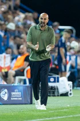 UEFA U21 European Championship Germany England 18 06 2025 Antonio di Salvo Germany, head coach at the UEFA U21 European Championship in the match Germany England, on 18 06 2025, Stadion pod Zoborom, Nitra, Slovakia Copyright: xBEAUTIFULxSPORTS Meuselx